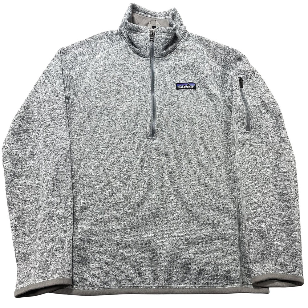 Patagonia Better Sweater Women's Medium Gray 1/4 Zip Mock Neck Fleece‎ Pullover